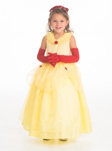 Yellow Beauty - Deluxe with Red Gloves & Rosebud Headband